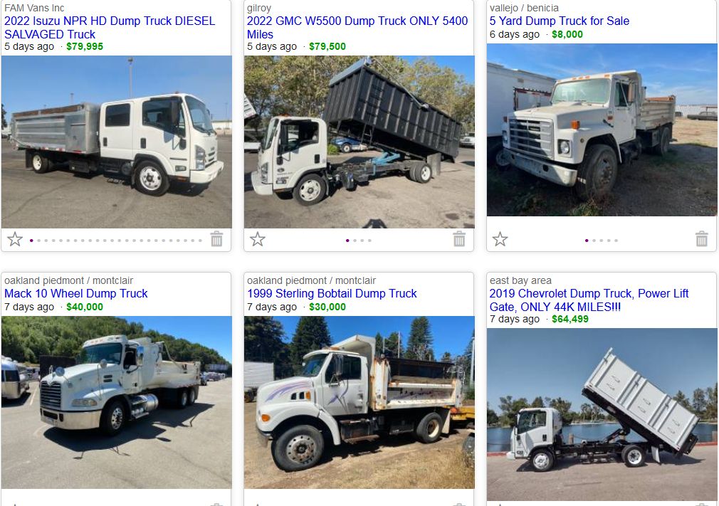 Used Dump Trucks for Sale Near Me Craigslist