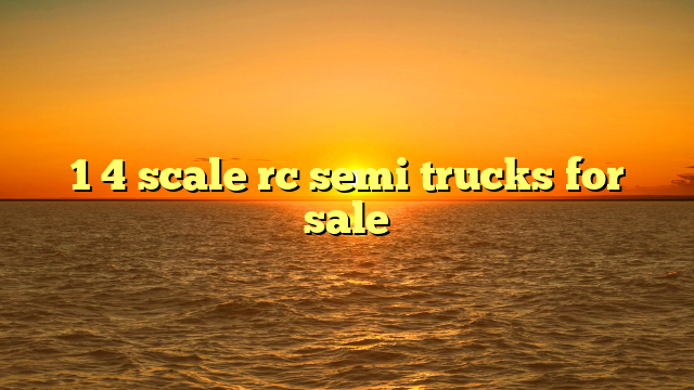 1 4 scale rc semi trucks for sale