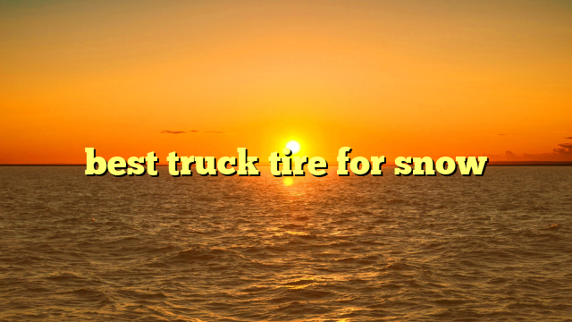 best truck tire for snow