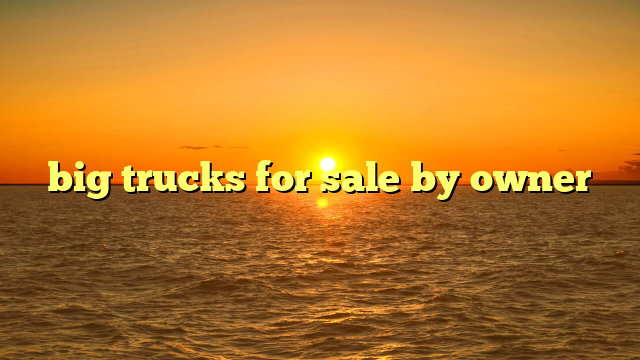 big trucks for sale by owner