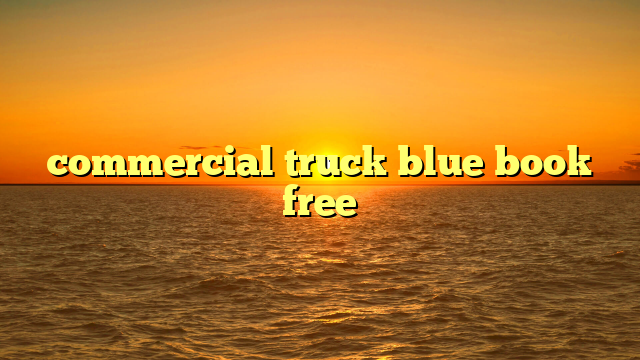 commercial truck blue book free