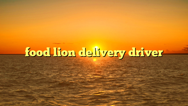 food lion delivery driver