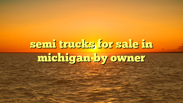 semi trucks for sale in michigan by owner