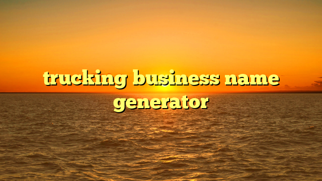 trucking business name generator