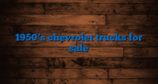 1950’s chevrolet trucks for sale