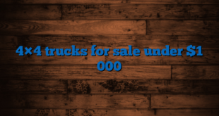 4×4 trucks for sale under $1 000