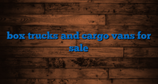 box trucks and cargo vans for sale