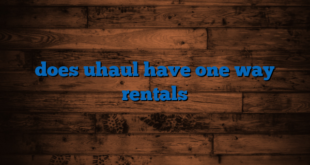 does uhaul have one way rentals