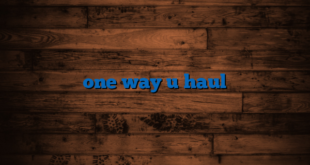 one way u haul