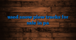 used snow plow trucks for sale in pa